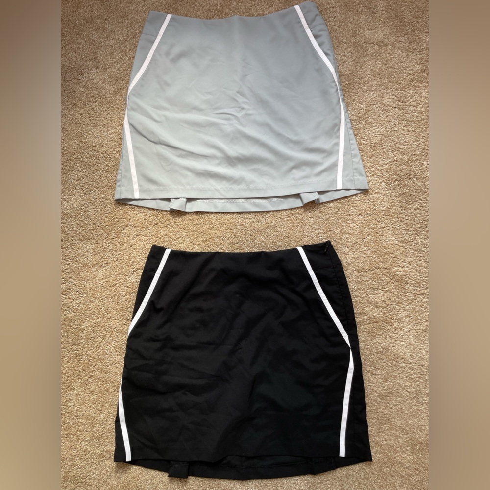 2 Adidas Clima Cool Golf Skirts / Skorts with Pleats Bundle